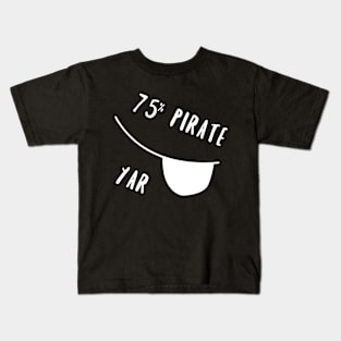 75% pirate - white Kids T-Shirt